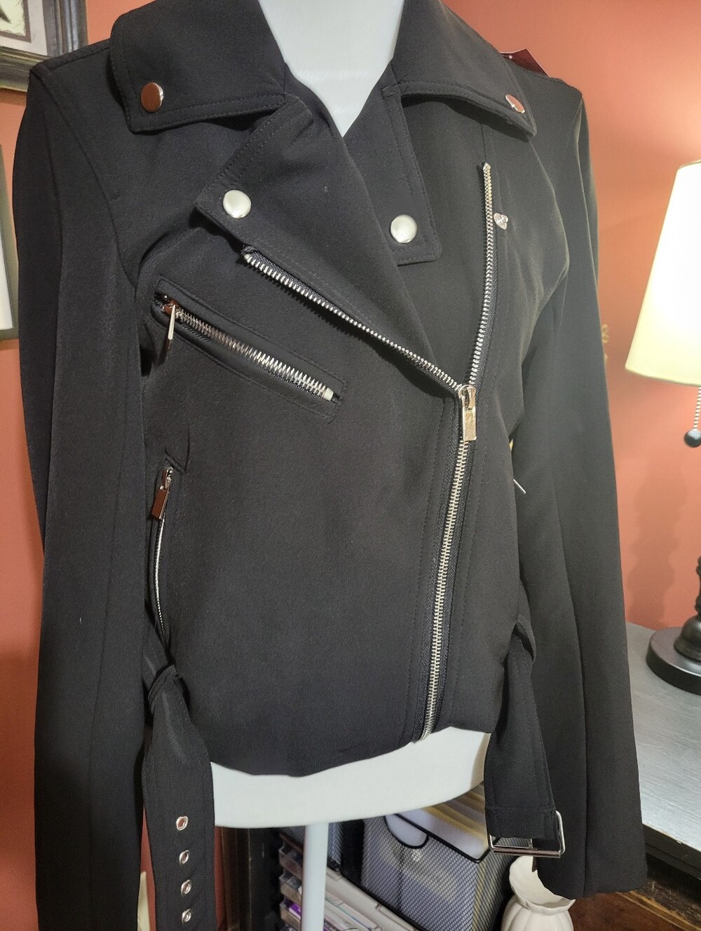 miami Womens' Black Moto Blazer Jacket